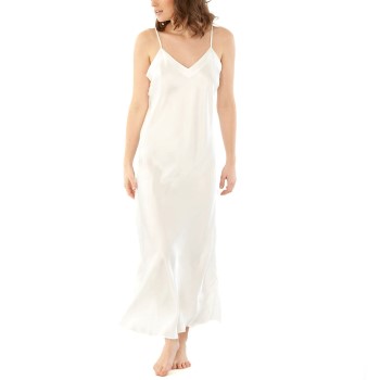 Damella Long Silk Nightdress Elfenben silke Medium Dame