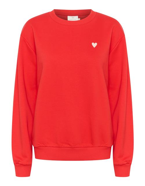 Kaffe Sweatshirt 'Liddy'  brandrød