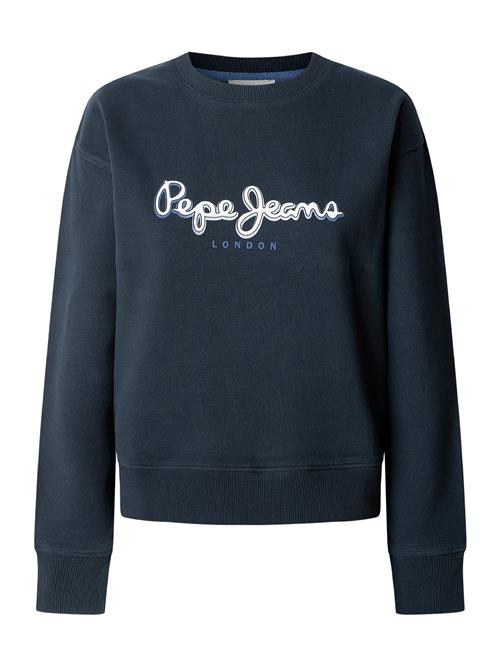 Pepe Jeans Sweatshirt 'Maddy'  indigo / natblå / hvid