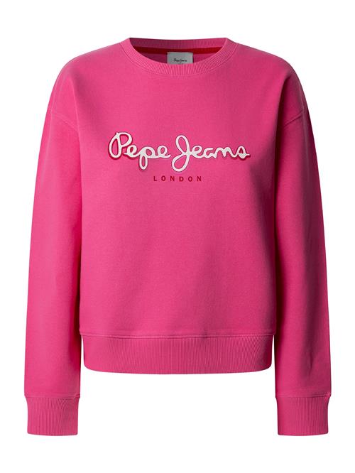 Pepe Jeans Sweatshirt 'MADDY'  pink / mørkerød / hvid