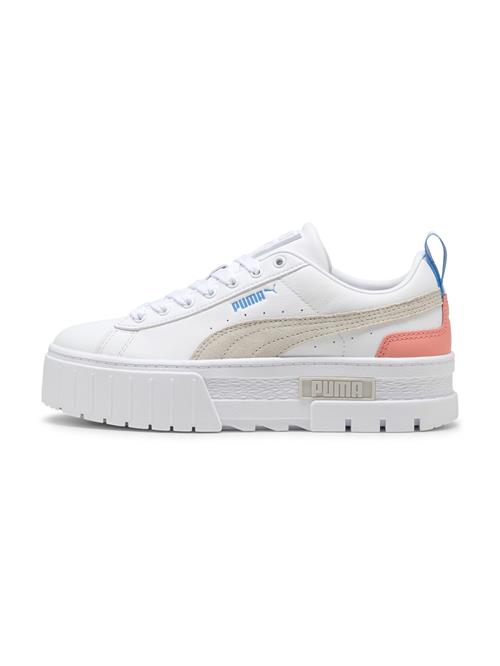 Se PUMA Sneaker low 'Mayze'  beige / royalblå / pitaya / hvid ved About You