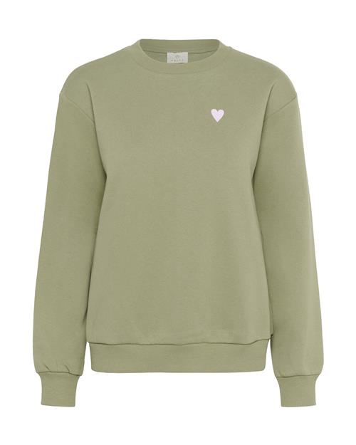 Kaffe Sweatshirt 'Anne'  siv / hvid