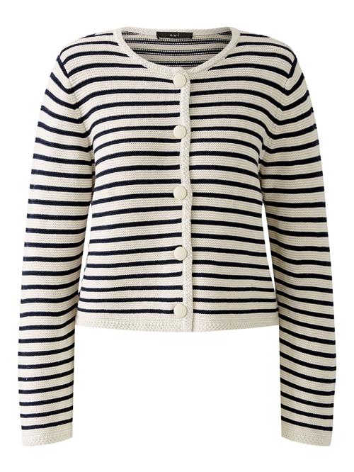 OUI Cardigan  marin / hvid