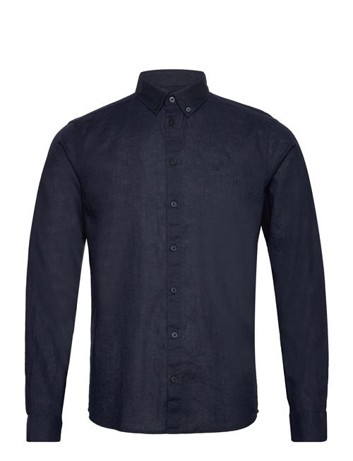 Cfanton 0053 Bd Ls Linen Mix Shirt Casual Friday Navy