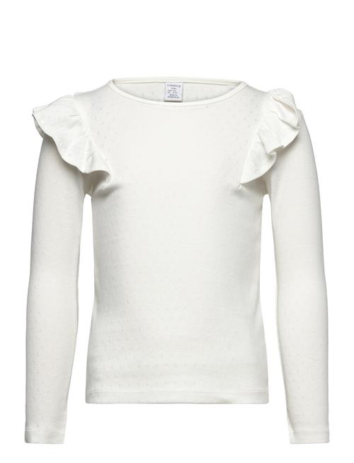 Se Top L S Frill Detail Pointelle Lindex White ved Booztlet