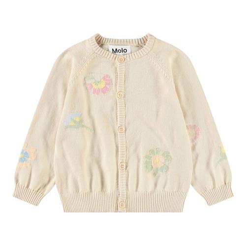 Molo Brody Cardigan Pastel Flora | Beige | 74 cm