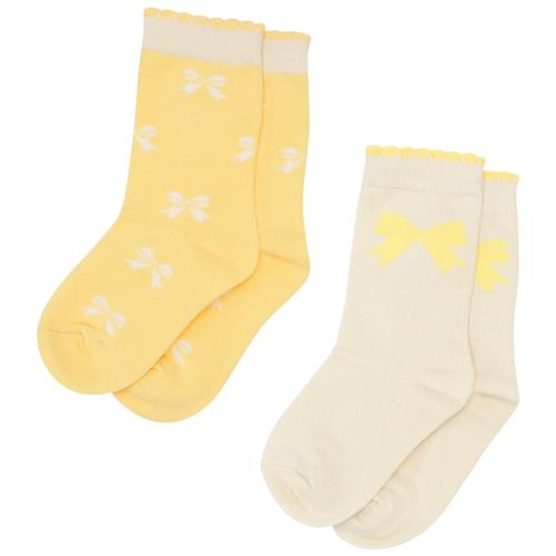 Flöss 2-Pak Bow Socks 25-28 EU  Gul  25-28 EU  kvinde