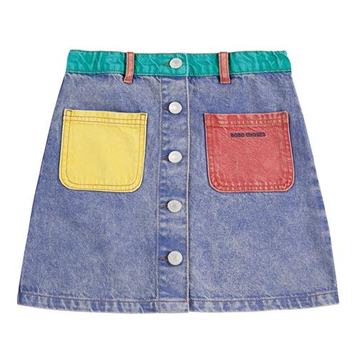 Bobo Choses Color Block Denim Nederdel Multicolor 8-9 Y  Blå  8-9 år  kvinde