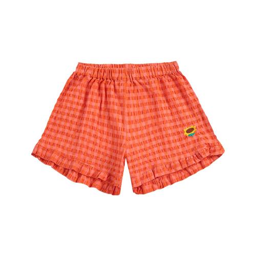 Bobo Choses Vichy Vævede Shorts Med Flæser Fuchsia | Lyserød | 4-5 years