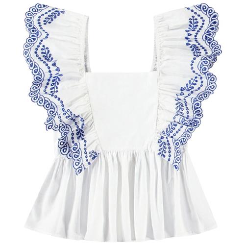 Molo Rosamond Blouse Crisp White 110/116 cm  Hvid  110/116 cm  kvinde