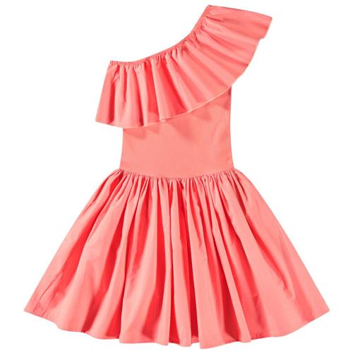 Molo Chloey Short Sleeve Dress Warm Coral 92/98 cm  Lyserød  92/98 cm  kvinde