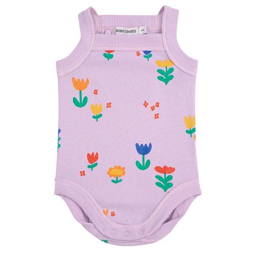 Bobo Choses Garden Party All Over Ærmeløs Baby Body Lavender | Lilla | 18 months