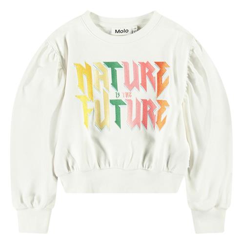 Molo Mariah Sweatshirt Nature Future 140 cm  Hvid  140 cm  kvinde