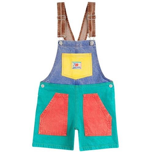 Bobo Choses Smiling Color Block Dungaree I Denim Multicolor 4-5 Y  Grøn  4-5 år  mand