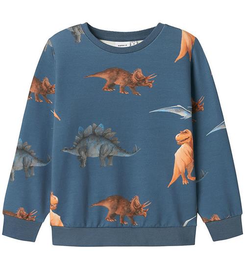 Name It Sweatshirt - NmmPnodino - Coronet Blue m. Dino