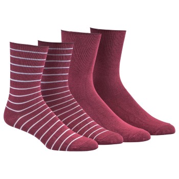 Damella Strømper 2P Bamboo Socks Vinrød  Str 43/46 Dame