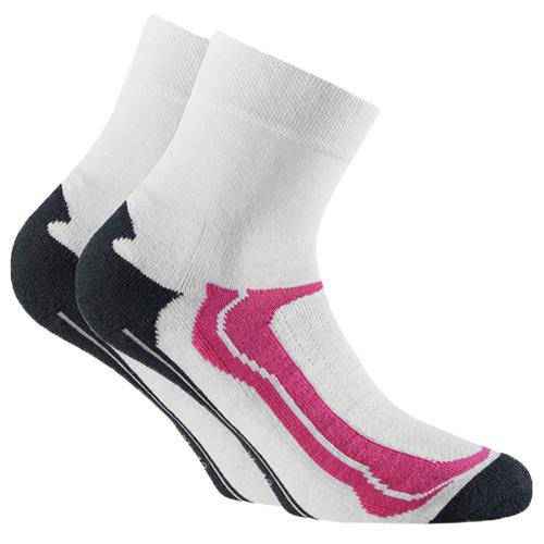 Rohner Basic Sportssokker  pink / sort / hvid