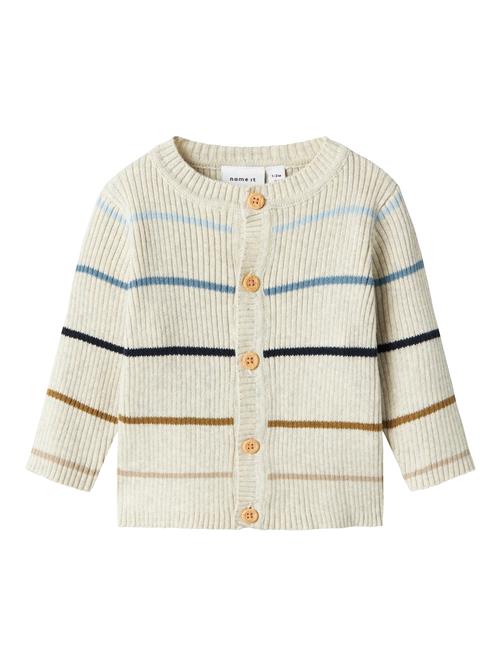 NAME IT Cardigan 'NBMDemikkel'  kit / mørkebeige / natblå / himmelblå