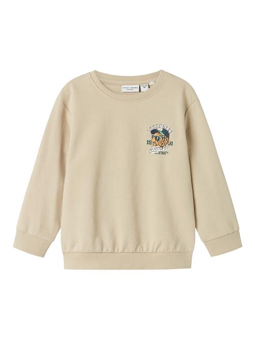 NAME IT Sweatshirt 'NMMVALEXANDER'  beige / gran / sort / hvid