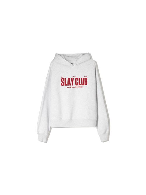 Se Bershka Sweatshirt  lysegrå / mørkerød ved About You