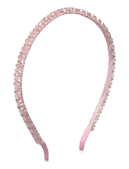 Faceted Crystal Hairband Mango Pink