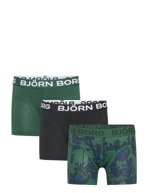 Cotton Stretch Boxer 3P Björn Borg Green