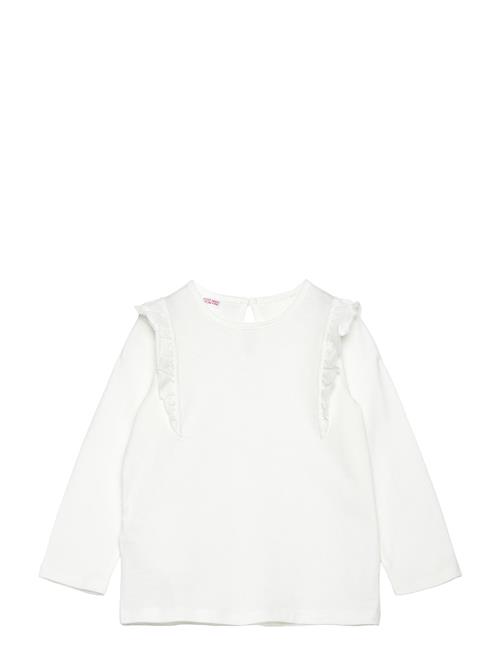 Long -Sleeved T-Shirt With Ruffles Mango White