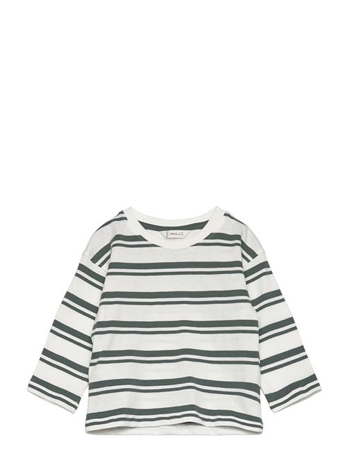 100 Cotton Striped T-Shirt Mango Green