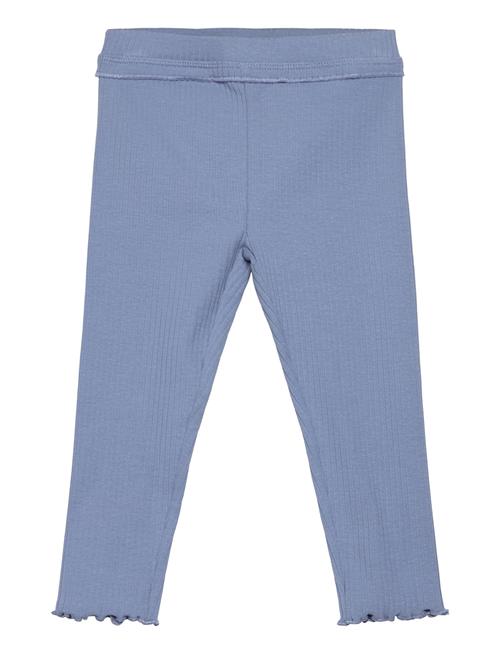 Cotton Ribbed Leggings Mango Blue