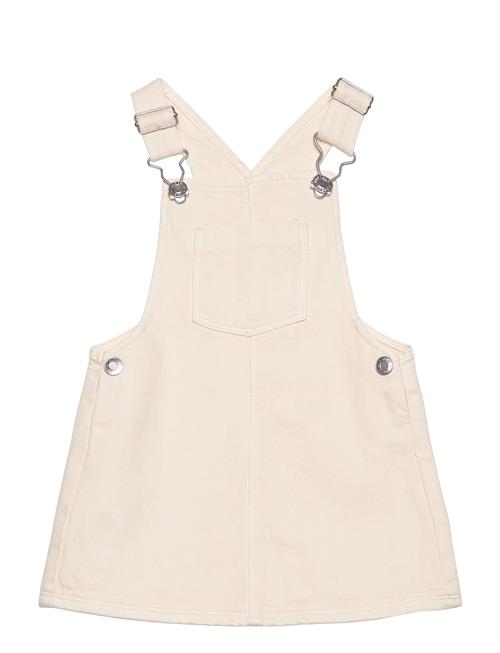 Short Denim Pinafore Mango Beige