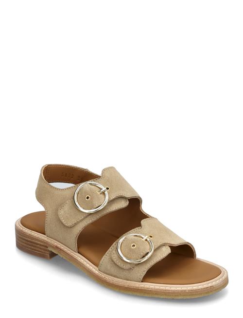 Sandals - Flat - Open Toe - Op ANGULUS Beige