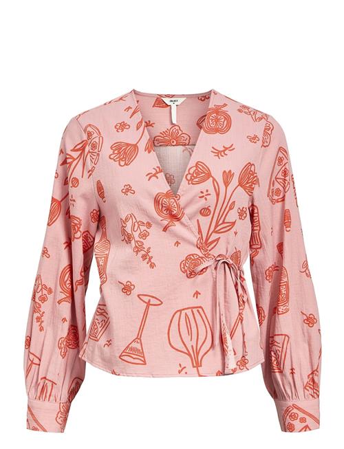 Objsage Re L/S Wrap Top 137 Object Pink