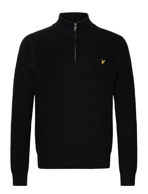 Ribbed Quarter Zip Jumper Lyle & Scott Black