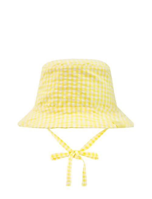 Poplin Hat Check Boboli Yellow