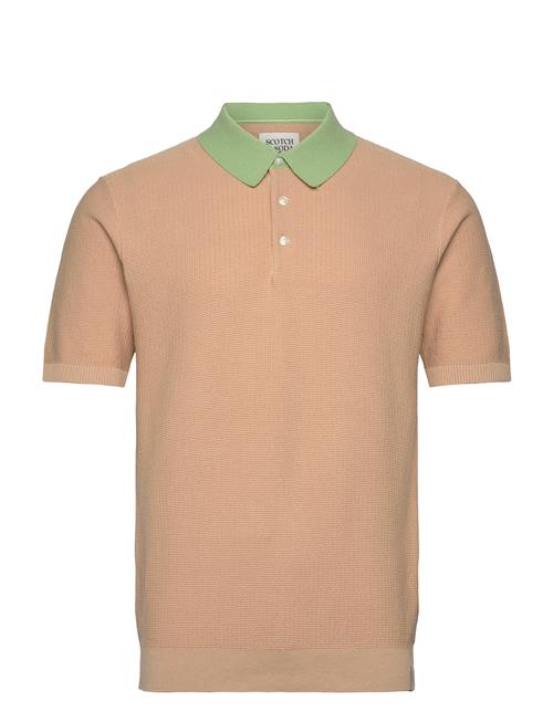 Structured Knitted Polo Scotch & Soda Beige