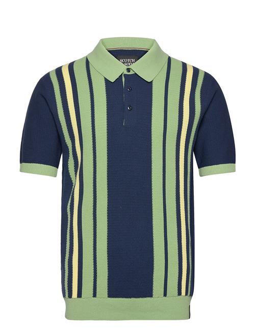 Structured Knitted Regular Fit Polo Scotch & Soda Blue