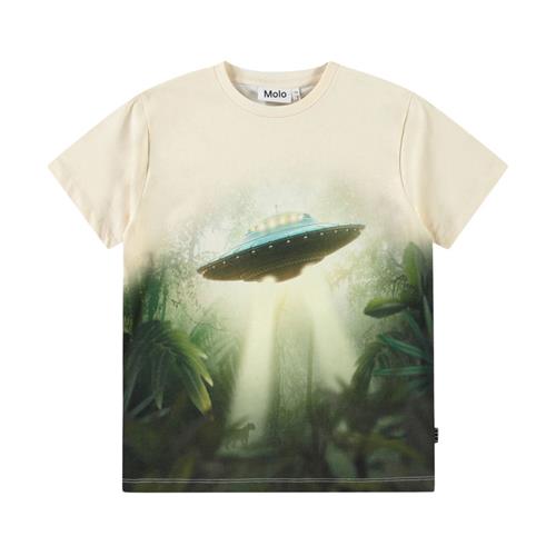 Molo Riley Short Sleeve T-Shirt Ufo Jungle | Beige | 116 cm