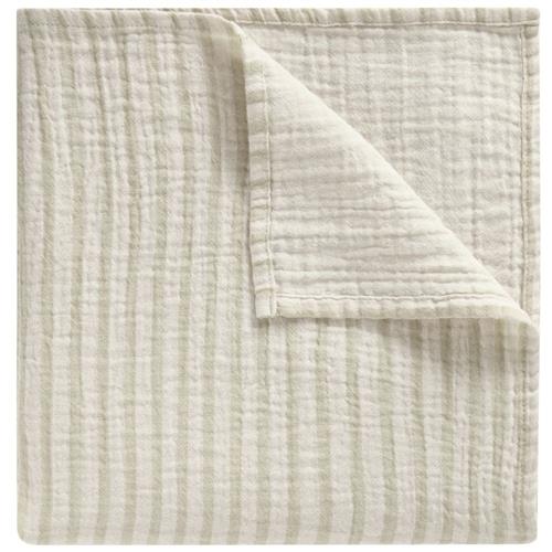 garbo&friends Muslin Swaddle Tæppe Stripe Pebble | Hvid | 0