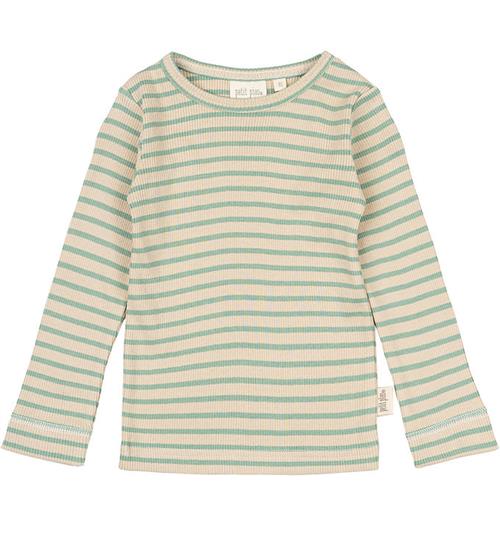 Petit Piao T-Shirt - Rib - Modal Striped - Granite Green/Dark Of