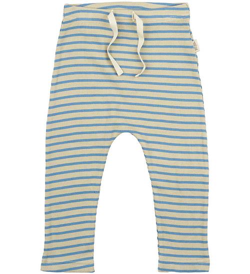 Petit Piao Bukser - Rib - Modal Stripe - Allure Blue/Dark Off Wh