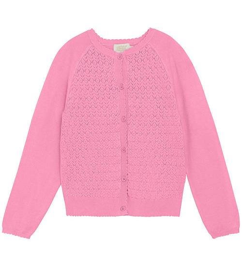 Creamie Cardigan - Strik - Pointelle - Rosebloom