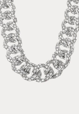 BY JOLIMA Sparkle Crystal Necklace silver Onesize