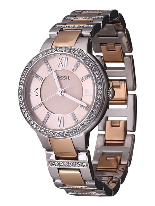 FOSSIL Analogt ur 'Virginia ES3405'  rosa guld / sølv