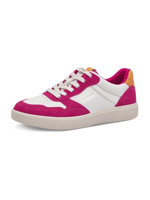 Tamaris Sneaker low  orange / mørk pink / hvid