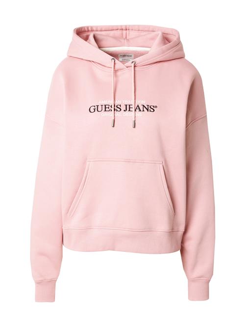 GUESS JEANS Sweatshirt 'AMERICAN'  lyserød / sort / hvid