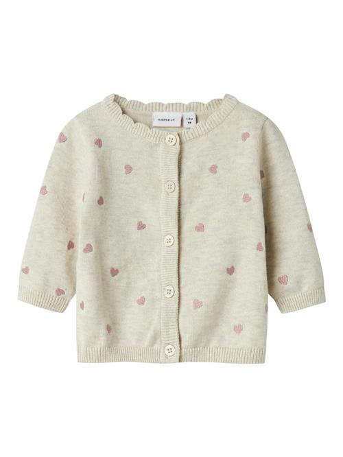 Se NAME IT Cardigan  beige-meleret / gammelrosa ved About You