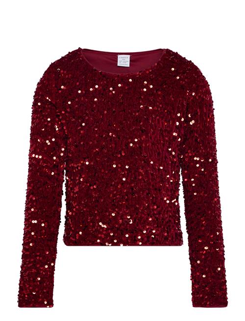 Top Velvet And Sequins Lindex Red