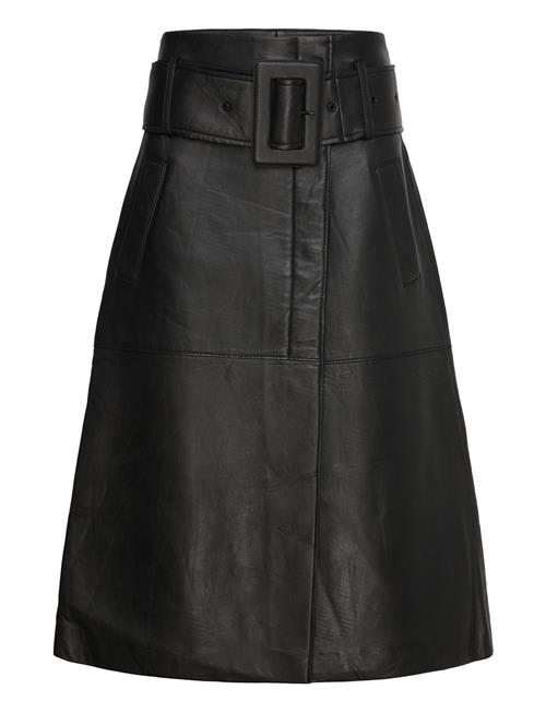 Bonded Leather Skirt REMAIN Birger Christensen Black