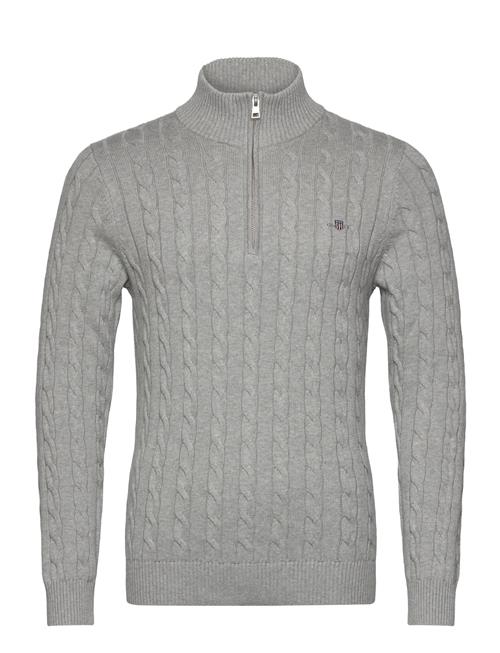 Cotton Cable Half Zip GANT Grey