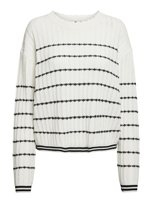 PIECES Pullover 'PCJannie'  sort / hvid